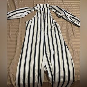 Long sleeve Stripes Jumpsuit Large Adult